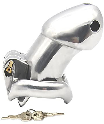 OnundOn Peniskäfig Keuschheitsgürtel für Männer Keuschheit Edelstahl Ringe (Ring Höhe ca 41mm Breite ca 51mm)