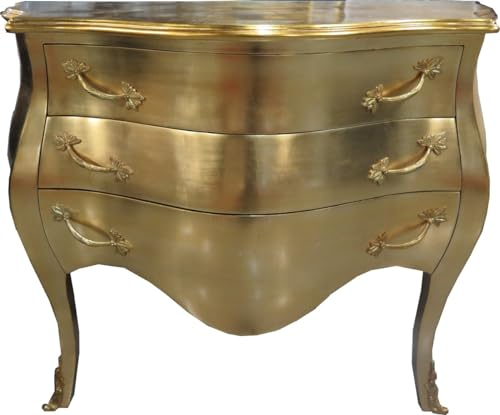 Casa Padrino Barock Kommode Gold 100 cm - Antik Stil Möbel - Kommoden Schubladen Schrank