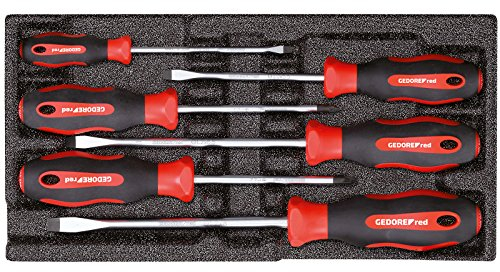 GEDORE Red Screwdriver Set in 1/3 Foam Module 6-Piece