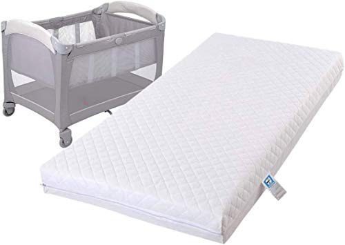 Porter and Lambert Baby Toddler Cot Bed Mattress - Nursery Grade Foam | Quilted Breathable | Anti Allergenic | Water Resistant Cover for Kids Bed - 95 x 65 x 10 cm