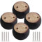 RDEXP eucalyptus-wood Möbel Schrank Beine Füße 100 kg Bearing Gewicht für Sofa Tisch Bett-Set rund 4 Stück