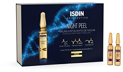 Isdin ceutics Night Peel | Exfoliating Facial Night Peel Promoting Cell Turnover | Single Dose 30 X 2ml