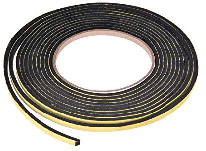 sourcing map Sealing Foam Tape 5mm Wide 3mm Thick 4m/13ft Long, Self Adhesive Weather Strip for Window Door Insulation