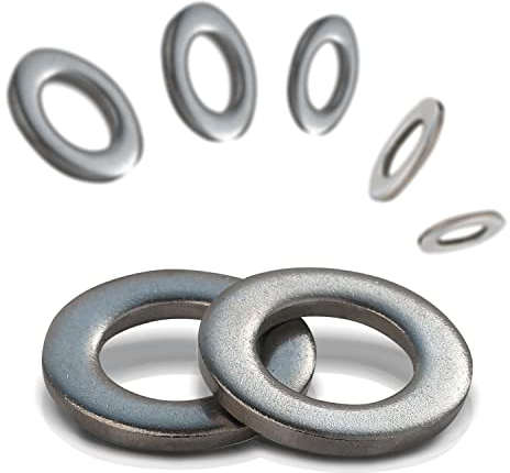 PROTECH 10 Stück Unterlegscheiben M22 Edelstahl rostfreier A2 V2A Innendurchmesser 23mm Außendurchmesser 39mm Beilagscheiben Scheiben DIN 125A U-Scheiben