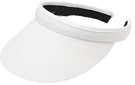 mh michael heinen Damen Visor, Sonnenhut, Schirmmütze, Sonnenschild, Sonnenvisier, Kopfbedeckung gepolstert, Flex-Verschluss, leicht, luftig weiß OS