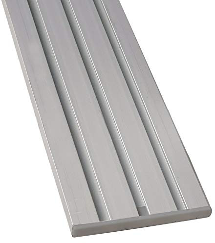 Vorhangschiene Aluminium - Silber 3 Lauf 120cm - Flache Gardinenschiene (7mm) - inkl. Vorhanggleiter