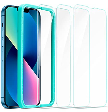 ESR Tempered-Glass Screen Protector Compatible with iPhone 13 mini, with Easy Installation Frame, Ultra Tough, Clear, 3 Pack