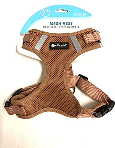 Petlando Brustgeschirr Mesh Vest Cognac M (Halsumfang 32-37 cm, Brustumfang 41-53 cm)
