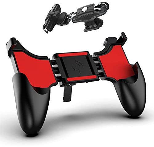 KingTSYU Mobile Game Controller, Handy Gaming Controller mit Triggers Für PUBG/Call of Duty, Mobile Gamepad Grip Für 4-6.7 iPhone iOS Android Phone