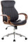 CLP Bürostuhl Melilla Kunstleder I Ergonomischer Stuhl I Komfortables Sitzen I 360 Drehfunktion, Wippfunktion I Für Arbeit Und Home-Office, Farbe:walnuss/braun