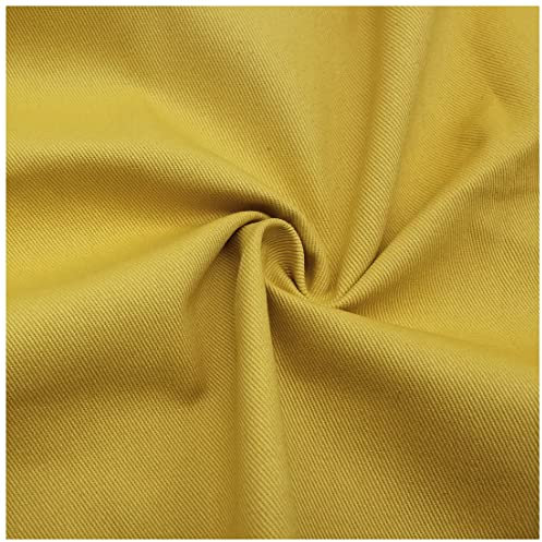 Einfarbig Denim Jeansstoff 100% Baumwolle 150cm Breit Nicht Dehnbarer Jeansstoff zum Nähen, Kleidung, Jacken, Hüte, Taschen, Heimtextilien(Size:1m,Color:Gelb)