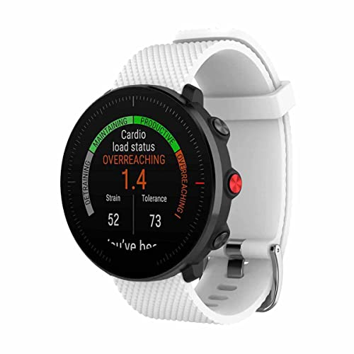 SeaFicco Silikon Armband Kompatibel mit Polar Grit X2 Pro/Grit X Pro/Grit X/Vantage M2 /Vantage M/Vantage V3, für 22mm Uhrenarmband Ersatzband Sport Wechselarmband (Weiß, L)