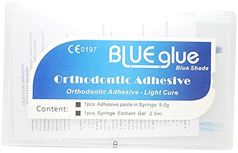 Sino Dental Group Soportes de ortodoncia Pegamento Adhesivo de curado por luz Pegamento azul Tirantes Cementos de banda de unión (Standard)