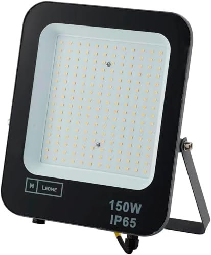 M Ledme - Foco Proyector LED Napoli 150W, 18.000 lumen, IP65 Regulable, Color Luz fría (6000k), Iluminación exterior, De uso para jardín, patios, parking, hotel, naves etc.