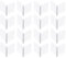 skrnrhrery Nylon Hinges,3 Sizes are Available Suitable for RC Airplane Model Airplane Parts Fixed Wing Model Airplane Square Loose-Leaf 16-Pack (Small 0.47×0.94 inches)