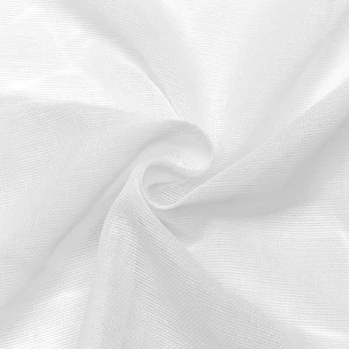 STOFFKONTOR Baumwolle Gaze Mullstoff Stoff - Meterware, Farbe Weiss - zum Nähen von Schleiern, Betthimmeln, Dekoration UVM.