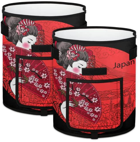 Lot de 2 pots de fleurs de cerisier japonais avec fenêtre à rabat, sacs de fleurs non tissés avec poignées pour tomates, piment, carottes, oignons, légumes