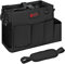Vinsani Sac de Rangement Multifonctionnel Organisateur avec Poignée et Ceinture Réglable et Sangles d'Épaule pour Fournitures de Nettoyage Maison Artisanat Voiture et Jardin Kit d'outils - Medium Noir