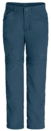 Jack Wolfskin Unisex Kinder Safari Zip Off Pants K Outdoorhose, Dark Sea, 140 EU