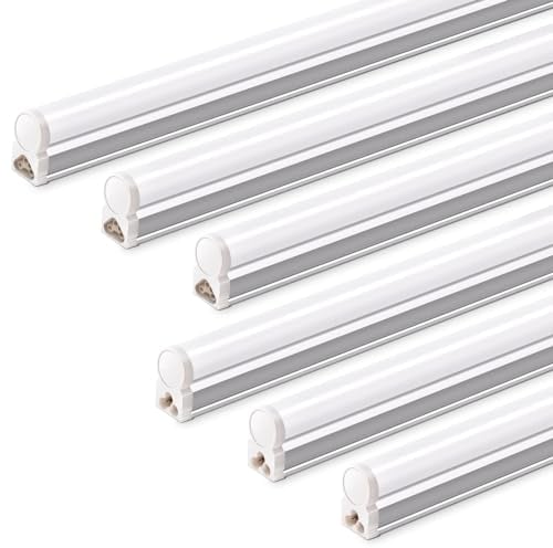 Barrina T5 LED Leuchte 117cm, 20W 2200lm 6500K Superhelle Weiße Kellerlampe LED Röhrenlampe für Küche Wohnzimmer Schlafzimmer Esszimmer Balkon Flur Garage Keller, Anschließbar, Fest Verdrahtet, 6er