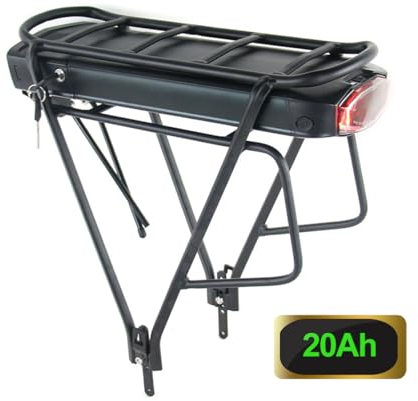 36V/48V 15Ah/17,5Ah/20Ah 21Ah Ebike Akku mit Gepäckträger Lithium-Ionen-Akku für 350 W 500 W 750 W 1000 W Ebike Conversion Kit (36V 20Ah 0-500W)