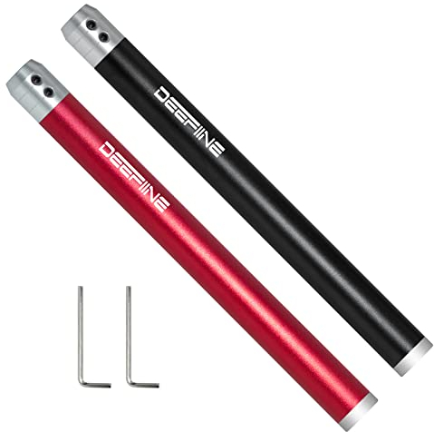 DEEFIINE Utensili per Tornitura in Legno Maniglia, per tornio in legno con punta in metallo duro (rosso+nero)