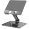 Zienstar-Support Tablette Pliable en Aluminium,Rotative à 360° Réglable pour Tablette,IPad,Téléphone Portable de 4 à 14 (Gris)