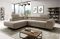 ML Furniture Ltd Avatar Kord Ecksofa in L-Form 277 x 73 x 203 cm mit Schlaffunktion und Bettzeugbehälter - Schlafsofa mit Bettkasten - Eckcouch mit Stauraum - Links - Farbe: Kord Beige