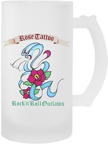 Hopestly Rose Tattoo Transparent Becher Bier Herren Damen Mug Beer