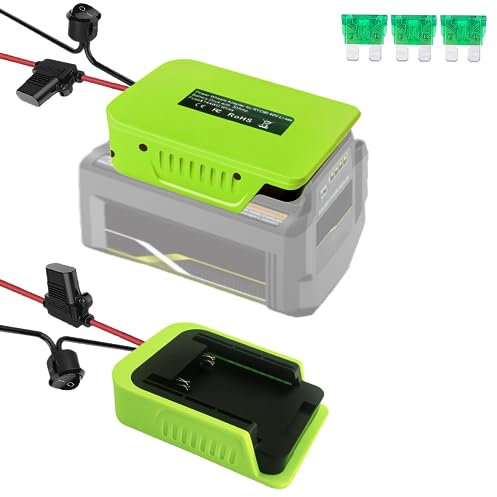 MAKBOS for Ryobi 40V Battery Adapter,for Power Wheels Adapter,40V Battery Conversion Kit with Switch,30Amp Fuses 14AWG Wire,for Ryobi 40V Battery Power Station,for DIY Toy Batteries