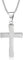 ALEXCRAFT Jesus Silber Kreuz Kette Herren Mens Jewellery Edelstahl Halskette mit Kreuz Anhänger mit 60cm Kette Silver Chain Men