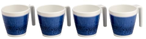 FLAMEFIELD AZURE 12-Piece Melamine Set - Nautisches dunkelblaues Geschirr, hitzebeständig bis +70 °C, spülmaschinenfest, ideal für Outdoor-, Meeres- und Abenteuermahlzeiten, langlebig und stilvoll