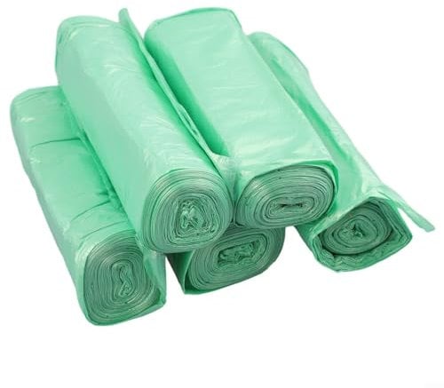 CWOQOCW 5 Rolls Camping Toilet Bags, Portable Camping Festival Toilet Liners Home Clean Biodegradable Bag