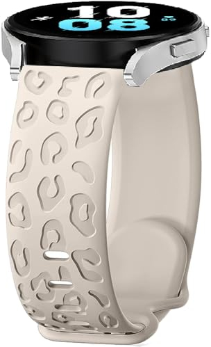 Leopard Armband Silikon für Amazfit GTS 4/4 Mini/3/GTS 2/2e/GTR Mini/GTR 42mm, 20mm Sport Armbänder Uhrenarmband, Ersatzarmband für Amazfit Active 2/Active/Bip 3/3 Pro/U/U Pro/S/S Lite