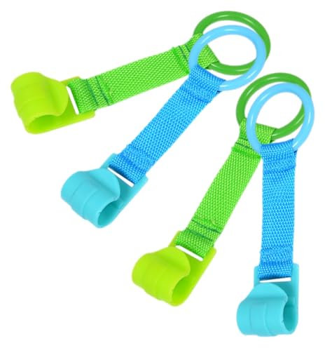 VICASKY 4 Stück Laufstall Handziehring Klimmzugringe Kinderzimmer Kinderbett Ringe Aufstehringe Laufstall Zugringe Kleinkind Handziehring Gehassistent Hängering Babybedarf
