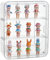 36x26x9cm Vitrine Murale pour Funko Pop Collection Figurine Manga Voiture Miniature Maquette,2 Etageres Acrylique Vitrine Transparent Rangement Boite Salon Exposition