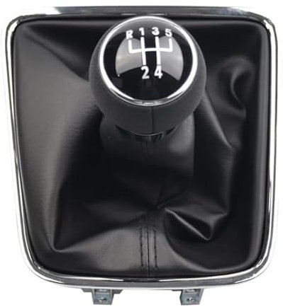 Viviance Pomo de la palanca de cambios de 5/6 velocidades compatible con VW Golf Plus 2005-2014 Tiguan 5N 2007-2011 Sharan 2011-2016 Seat Alhambra 2011-2015 - 5 velocidades