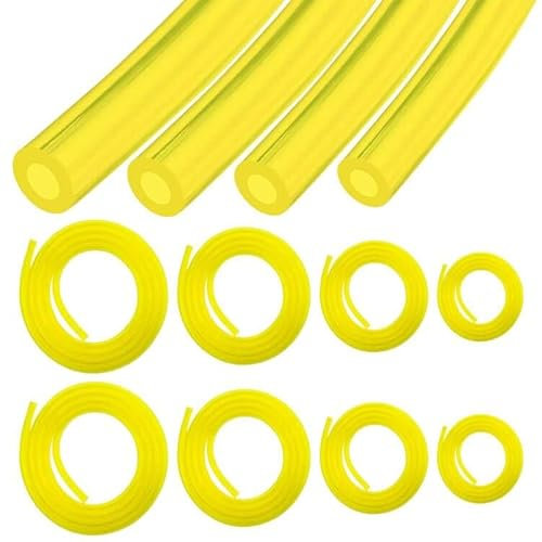 8 Piezas Manguera de Combustible, Manguera de Combustible Desbrozadora, 2mm × 3.5mm, 2.5mm × 5mm, 3mm × 5mm, 3mm × 6mm, Manguera de Combustible Diesel, Manguera Diésel(1,5 Metros Cada Una)