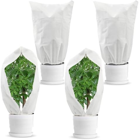 HGRGHH 80x60cm Funda para Plantas, 4PCS Plantas Cubierta Protección Invierno, Cubierta para Plantas Protección, Cubiertas de Protección contra Heladas de Plantas, Cubierta De Protección contra Plagas