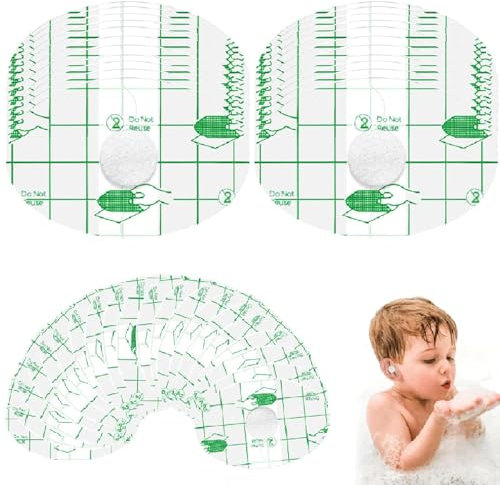 Autocollant Oreille Etanche,80 Pcs Protege Oreille Autocollan Protection Étanche Oreille Autocollants Oreilles étanches de Bébé Pour Natation, Douche, Surf