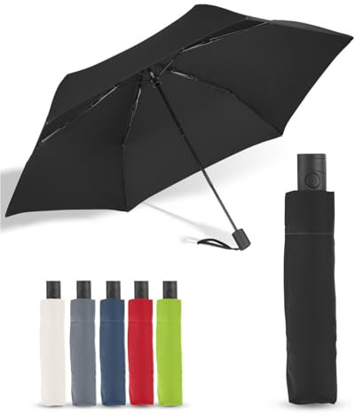 FARE Automatik-Taschenschirm FiligRain Only200 – Superleicht mit nur 200 g, Auf-Zu-Automatik, Windproof Plus, kompakt (geschlossen nur 26 cm lang)