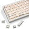 dagaladoo White Topographic keycaps Line Backlit keycaps Shine Through Keyboard Keys Side Printed Key caps OEM Profile Custom Key caps for 100% 75% 65% 60% TKL US Layout Mechanical Keyboard