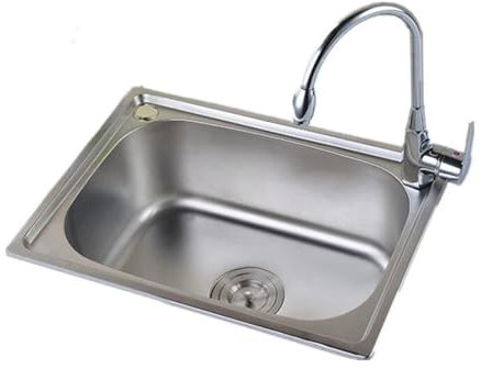 LXP Fregadero de Cocina de Acero Inoxidable 304 de Gran Capacidad, con un Solo Tanque, Lavabo y lavavajillas Integrados.(53 * 38CM)