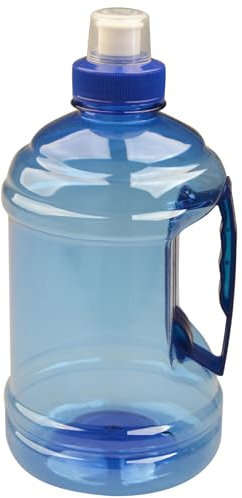 Heidouse Bouteilles d'eau de 1 Litre, Grand Bouteille d'eau Claire avec poignée, épreuve de déversement Puche en Plastique Portable réutilisable pour Le Camping Sportif 'extérieur la Fitness