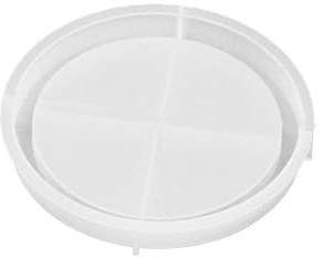 Round Tray Resin Molds,Silicone Coaster Molds,Transparent Coaster Mould,Resin Casting Mold for DIY Coasters,Tray,21.1CM