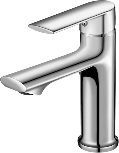 Cobbe Wasserhahn bad für Badezimmer,Waschtischarmatur, Wassersparen Waschtischarmaturen für kaltes und heißes Wasser,Chrom