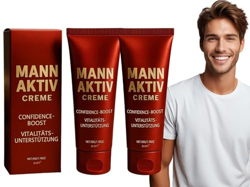 Mann Aktiv Creme,2pcs Männer Aktiv Creme,Vitalitäts-Unterstützung Cremes,Cremes Männer Vitalitätscreme,Männerpflegecreme,Leichte Pflegecreme,Cremess für Männers,Männers Energie Cremess