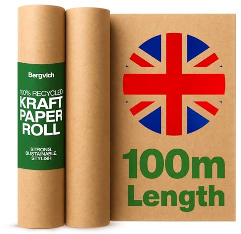 Brown Paper Roll, Wrapping Paper Roll for Parcels, 500mm x 100m, Made in UK | brown parcel paper, kraft paper roll for craft, kraft wrapping paper, brown wrapping paper, 90 gsm
