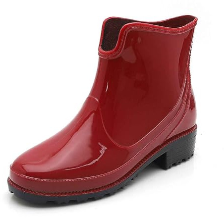 Fulidngzg Stivali da Pioggia Donna in Gomma Impermeabili Antiscivolo Alti e Bassi Stivaletti Platform Eleganti per Lavoro Giardinaggio Tempo Libero Scarpe Antipioggia Lavabili Autunnali Invernali