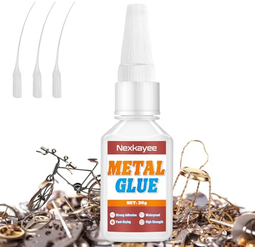 Metal Glue Superglue for Heavy-Duty Metal Repairs Fast-Drying Waterproof Heat-Resistant Adhesive for DIY Car Parts Jewellery Projects